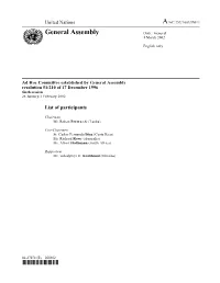 General Assembly Distr.: General 4 March 2002