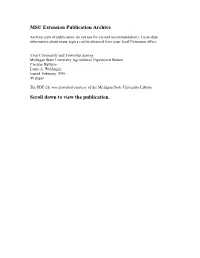 MSU Extension Publication Archive Scroll Down to View