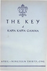 THE KEY VOL 48 NO 2 APR 1931.Pdf