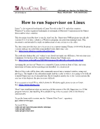 How to Run Supervisor on Linux