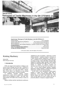 Knitting Machinery Knitting Machines
