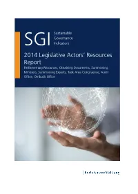 Legislative Actors' Resources