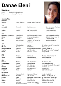 Soprano Email: Danae@Danaeeleni.Com Site