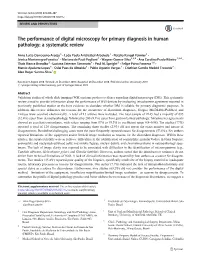 The Performance of Digital Microscopy for Primary Diagnosis in Human Pathology: a Systematic Review