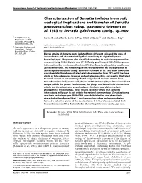 Characterization of Serratia Isolates from Soil, Ecological Implications and Transfer of Serratia Proteamaculans Subsp