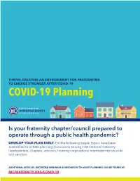 COVID-19 Planning