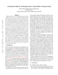 [Cs.CR] 19 Nov 2019 Attention Due to Their Use in Spectre [26] and Meltdown [31]