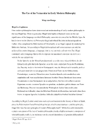 Few Modern Philosophers Have Determined Our Understanding of Early Modern Philosophy in the Way Hegel Has