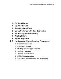 Hardware and Housekeeping Techniques