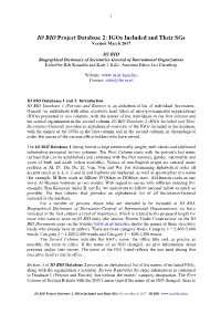 IO BIO Database 2 Version March 2017