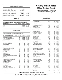 Master Summary Report