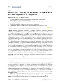 Multi-Agent Planning for Automatic Geospatial Web Service Composition in Geoportals