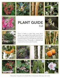 Plant Guide Fall