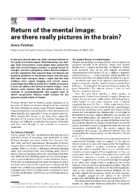 Return of the Mental Image: Are There Really Pictures in the Brain?
