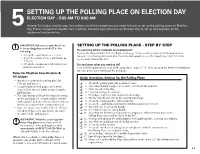 Setting up Polling Place on Election