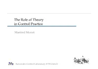 The Role of Theory in Control Practice.Pdf