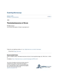 Thermoluminescence of Zircon