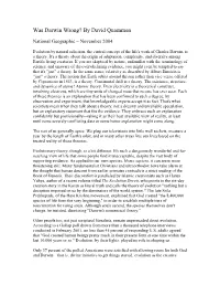 Was Darwin Wrong? by David Quammen
