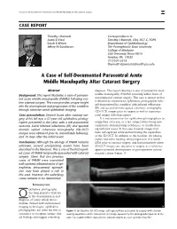 A Case of Self-Documented Paracentral Acute Middle Maculopathy After Cataract Surgery 27