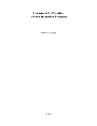 Libraries of La Pocatière: French Immersion Programs