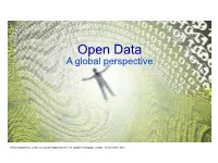 Open Data a Global Perspective
