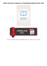 Ronnie Barker Authorised Biography Free