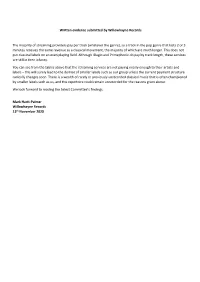 Written Evidence Submitted by Willowhayne Records