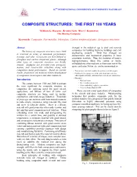 Composite Structures Since 1940 Engineering Projects