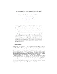 Compressed Range Minimum Queries⋆