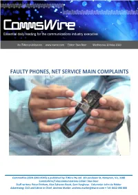 Faulty Phones, Net Service Main Complaints