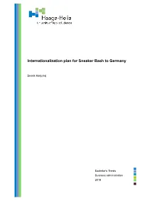 Internationalization Plan for Sneaker Bash to Germany