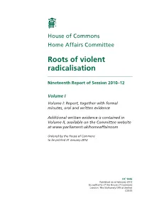 Roots of Violent Radicalisation