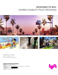 Shared Mobility Pilot Program