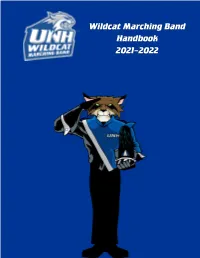 Wildcat Marching Band Handbook 2021–2022