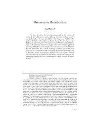 Diversity to Deradicalize
