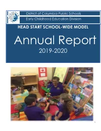 HEAD START SCHOOL-WIDE MODEL Annual Report 2019-2020