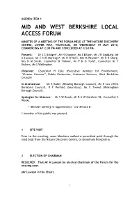 Mid and West Berkshire Local Access Forum