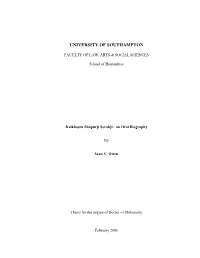 Phd Thesis, University of Southampton