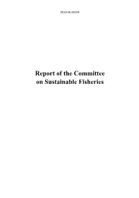 Report of the Committee on Sustainable Fisheries TRANSLATION CSF WP 1/10