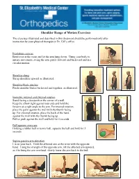 Shoulder Range of Motion Exercises