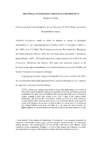 The Appeal to Easiness in Aristotle's Protrepticus