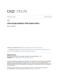 Urban Drought Guidebook 2008 Updated Edition