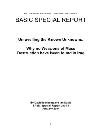Basic Special Report