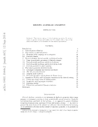 Derived Algebraic Geometry