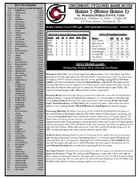 Game 1 (Home Game 1) 10/25 @Indy 7:35Pm Vs