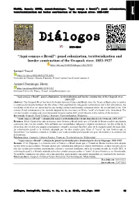 Penal Colonization, Territorialization and Border Construction of the Oyapock River