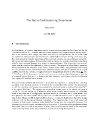 The Rutherford Scattering Experiment