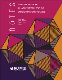 Using the Philosophy of Mathematics in Teaching Undergraduate