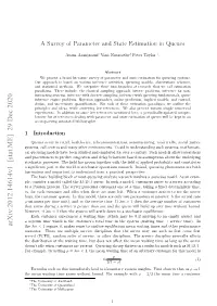A Survey of Parameter and State Estimation in Queues