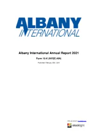 Albany International Annual Report 2021